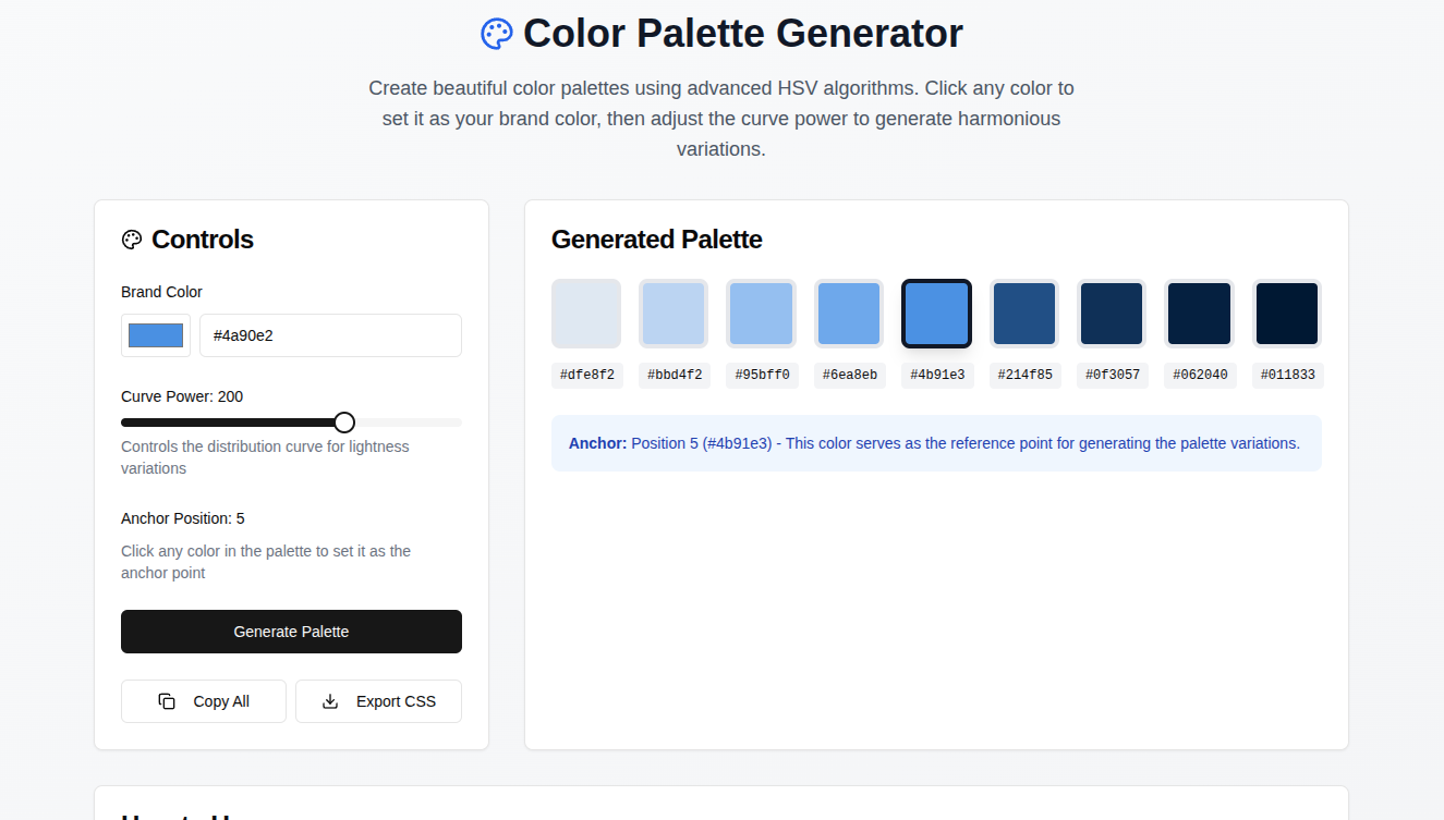 Color Palatte Genertor