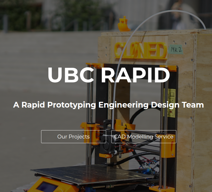 UBC Rapid - Web design member